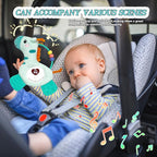 Baby Musical Activity Soft Toys with Sound & Light, Sensory Toys for Infant Developmental with Teether, Rattle and Textures, Soft Plush Toy for Newborn Gift 6 to 12 Months (Giraffe)