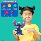 Skillmatics Poke-in Art - Lilo & Stitch Characters, Mess-Free Fun for Kids, DIY Wood Craft Kits, Creative Activity, Gifts for Girls & Boys Ages 4, 5, 6, 7, 8, 9