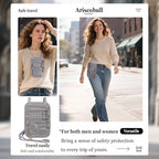 Neck Wallet - Rfid Wallet Women - passport holder for travel - Travel Wallet Passport Holder For Travel Women - 10.3x6.8inch (Light Gray)