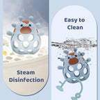 Baby High Chair Toys Teething Chew - Baby Table Toys, High Chair Suction Toy Teething Toys Silicone Teethers, Food Grade Silicon for 6 12 18 Months Blue