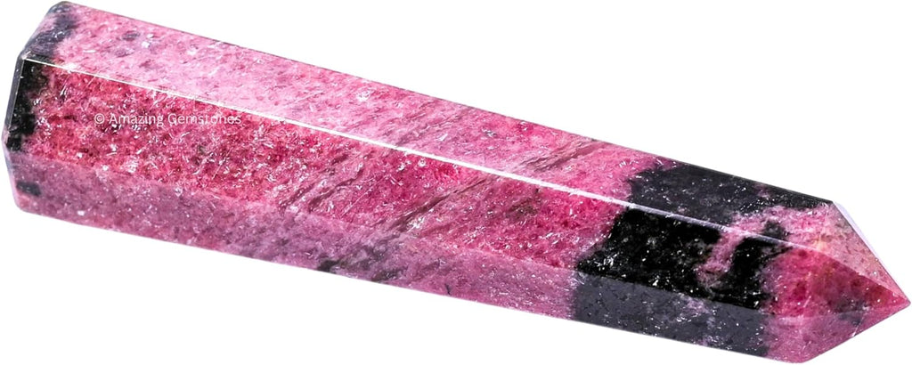 Amazing Gemstone Rhodonite Crystal Towers - Natural Healing Crystal Point Obelisk for Reiki Healing and Crystal Grid (2 Inch to 3 Inch)