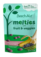 Beech-Nut Melties Baby & Toddler Snack Melts, Banana Blueberry Green Bean, 1 oz (7 Pack)