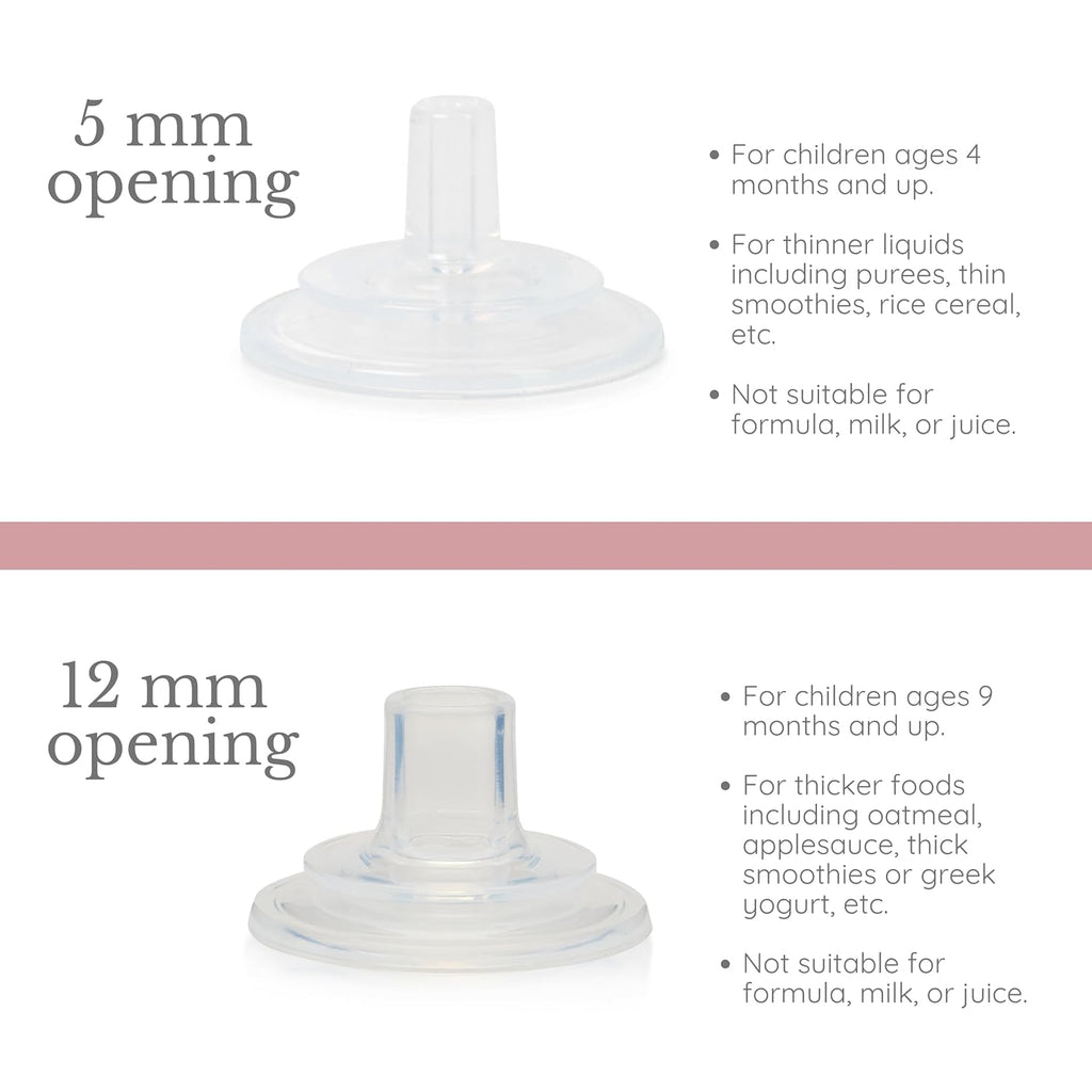 Subo Baby Food Bottle Starter Set | No Mess Baby Toddler Self Feeder | Squeeze Free Design for Purees, Smoothies, Yogurt, Oatmeal, or Thickened Liquids | Reusable Silicone Washable Cup (Rose)