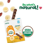 Little Bellies Organic Date, Oat & Banana Bars for Toddlers 12+ Months, 3 oz (5 Bars) - Pack of 6