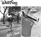WhiteFang Skateboards for Beginners, Complete Skateboard 31 x 7.88, 7 Layer Canadian Maple Double Kick Concave Standard and Tricks Skateboards for Kids and Beginners