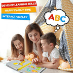 Qizfun Busy Board Book Montessori Toys for 1 2 3 4 Year Old, Boy Girl Birthday Gifts, Educational Sensory Learning Toys for Toddlers 1-3, Car Airplane Travel Activities Toys for Kids Ages 2-4 Year Old