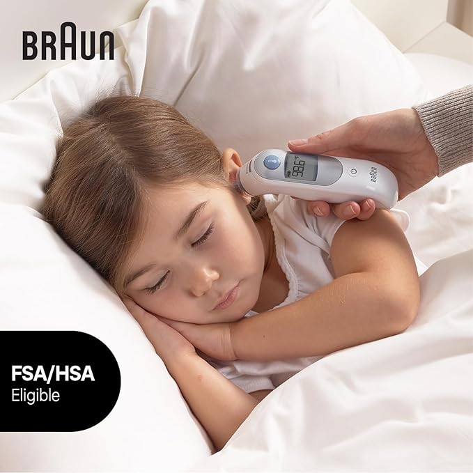 Braun ThermoScan 5 Ear Thermometer - ExacTemp Stability Indicator for Professional Accuracy, Digital Display, Baby and Infant Friendly, No.1 Brand Recommended by Pediatricians