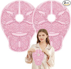 Breast Therapy Ice Packs Large Hot Cold Breast Pads, Nipple Cooling Gel Pads for Clogged Milk Duct Relief, Engorgement, Breast Augmentation Surgery, Breastfeeding Essentials for New Moms, 2 Pack