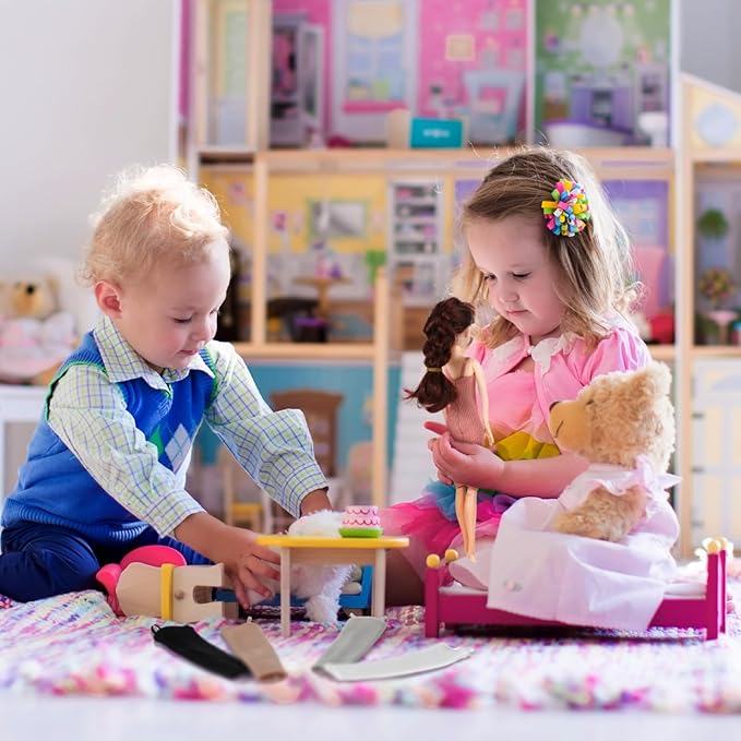 Bencailor 6 Pcs Doll Clothes for 11.8 Inch Doll, Doll Accessories Summer Tops Swimwear Robe Doll T Shirt Dress Winter Coat Jacke Doll Outfit Girl Birthday Gift(Vibrant Color)