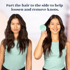 Crave Naturals Glide Thru Hair Brush - Detangler Brush for Curly, Straight, Wet or Dry Hair - Gentle Detangling Brushes for Adults, Kids, Toddlers - Hair Accessories for Women, 7.5"x3" - Blue