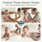 Momcozy Soft & Absorbent Baby Washcloths - 4 Layer Design| Medium Thickness| Premium Cotton for Newborns' Skin-Great for Bathing, Wiping & on-The-go Use, Shower Gift and Essential(5 Pack, 10x10 inch)