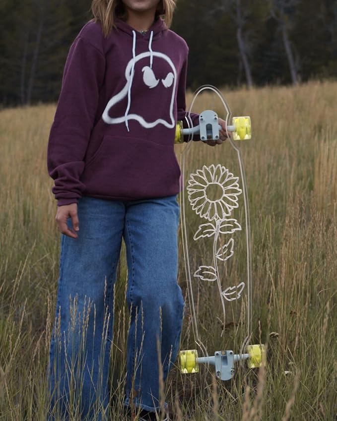 Clear Longboard Skateboard - Transparent Acrylic Long Boards with Light-Up LED Wheels for Smooth Rides - Ride The Streets in Style with Longboard Built for Beginners & Pros Alike