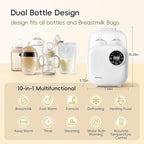 Baby Bottle Warmer, Felizbebe 10-in-1 Bottle Warmers for All Bottles, Detachable Body for Easy Cleaning, Accurate Temperature Control, Timer, Sterili-zing,Milk Warmer for Breastmilk or Formula