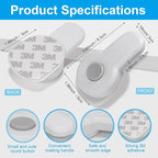 Baby Proofing Toilet Locks, Child Safety Toilet Lock,Toilet Flush Child Safety Lock with Round Button,Toilet Locks for Toddlers Kids Children,Strong Adhesive Toilet Lock for Bathroom Washroom(2pcs)