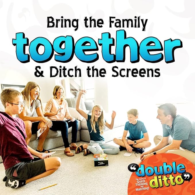 Inspiration Play Double Ditto - a Hilarious Award-Winning Family Party Game for 4-20 Players (Ages 8 and up)
