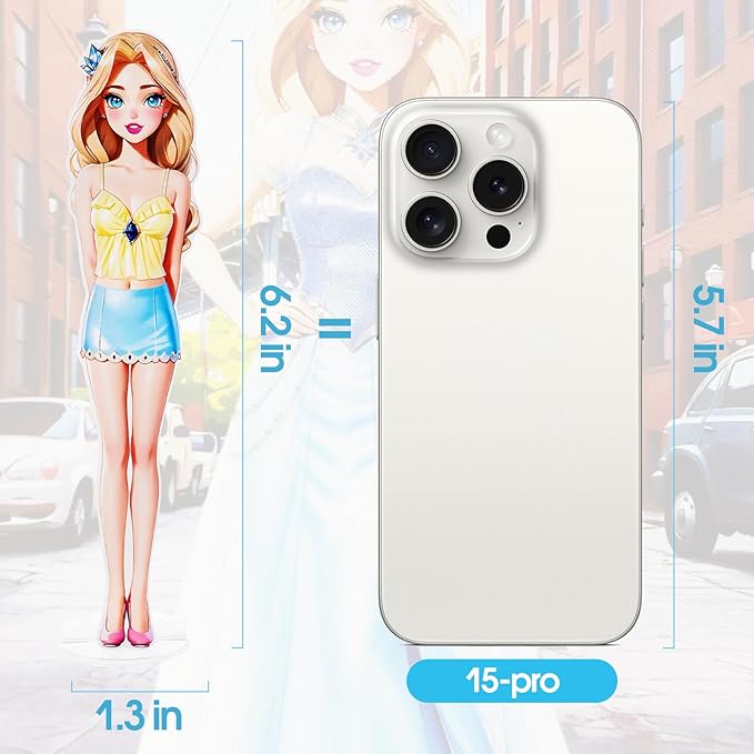 Magnetic Dress Up Dolls, Magnetic Princess Dress Up Paper Dolls, Magnetic Dress Up Dolls for Girls Ages 4-10 Learning Created Imagine Set Birthday Gift (Amy)