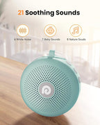 Dreamegg Sound Therapy Machine - Portable Sound Machine for Baby Adult, Features Powerful Battery, 21 Soothing Sound, Noise Canceling for Office & Sleeping, Sound Therapy for Home, Travel, Gift, Green