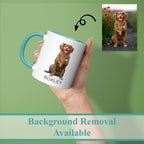 Personalized Mother's Day Coffee Mug, Custom Mum Photo Text 11 Oz Ceramic Mug, Customized Mom Gift Idea Picture Name Cup, Taza Cafe Personalizadas Fotos, Cute Gifts Mom Women Dad Men, Teal