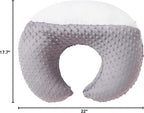 Nursing Pillow and Positioner Breastfeeding and Bottle Feeding, Propping Baby, Tummy Time, Sitting Support, with Removable Polyester Cover, dots Fabric, for Baby Boy Baby Girl (Rose Gray)