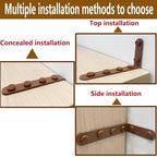 Anti Tip Furniture Anchors for Baby Pet Proofing,Furniture Wall Anchor Furniture Dresser Bookshelf Falling Prevention Device for Children (Brown)