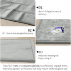 ACOMOPACK Baby Play Mat for Floor 1.3" Thick Memory Foam Play Mat 39"×59" Tummy Time Crawling with Non-Slip Bottom for Living Room,Nursery,Soft Velvet Playpen Mats for Kids,Infants（Light Grey）