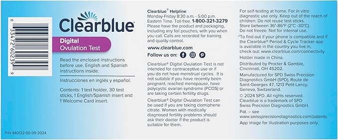Clearblue Digital Ovulation Test, 30 Count
