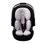 Pro Goleem Infant Car Seat Head Neck Body Support, Ultra-Soft Minky and Microfiber Newborn Car Seat Insert, Perfect for Car Seat, Stroller, 2-in-1 Reversible, for Boys and Girls, Gray