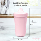 Re-Play Sippy Cups for Toddlers - 10 Oz. Reusable Spill Proof Cups for Kids, Dishwasher/Microwave Safe - Made in USA - Set of 3-3.13" x 6.25" - Modern Pink