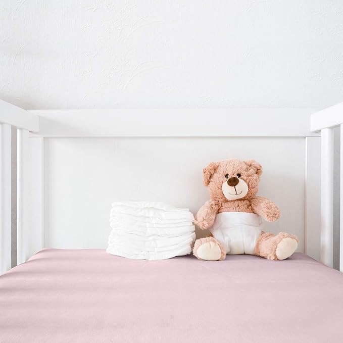 Mulberry Park Fitted Silk Crib Sheet - Grade 6A Pure 19 Momme Toddler Bedding - Gentle on Baby's Delicate Skin, Helps with Bald Spot, Eczema, Dry Skin & Cradle Cap - 28" x 52" / Lullaby Pink