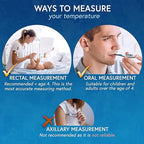 iProven Adult Digital Oral and Rectal Thermometer, Measures in 10 Seconds, with Flexible Tip, Fever Alarm, Thermometer for Kids and Babies (10 Packs)