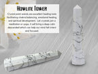 Amazing Gemstone Howlite Crystal Towers - Natural Healing Crystal Point Obelisk for Reiki Healing and Crystal Grid (2 Inch to 3 Inch)