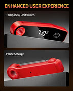 2026 Upgrade Meat Thermometer Digital for Cooking, 0.5s Instant Read Food Thermometer, ±0.5 ℉ Accuracy Kitchen Thermometer, Large LED Display, IP67 Waterproof for Grill, BBQ, Oven, Brewing, Baking