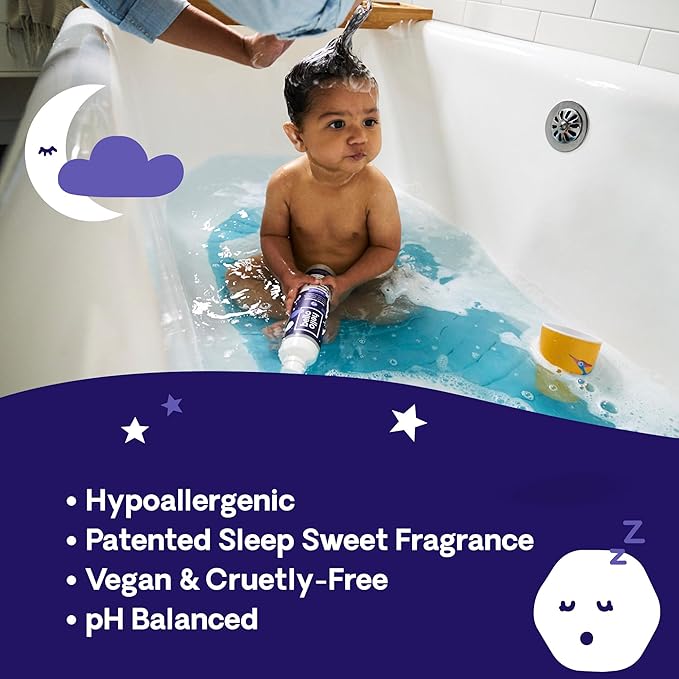 Hello Bello Nighttime Bubble Bath - Gentle Hypoallergenic Formula for Babies and Kids - Vegan and Cruelty-Free - Sleep Sweet Scented - 10 fl oz