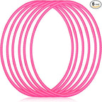 Shappy 6 Pcs Exercise Hoop Detachable Adjustable Plastic Toy Playground Toys Colored Hoop Circles for Teens Games Gymnastics Dog Agility Equipment Party Decor
