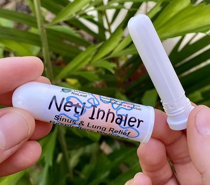 Urban ReLeaf NETI Salt Air Relief INHALER! Fast Relief. Soothing Sinus & Lung, Himalayan Salt & Botanicals! Respiratory Wellness. Healing Aromatherapy. Energizing! 100% Natural, Vegan, Made in the USA