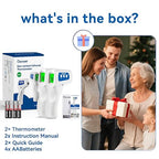 Berrcom 3-in-1 Contactless Infrared Forehead Thermometer for Fever Check | for Babies, Kids & Adults | 2-Pack | Batteries Included | JXB-178 (White)