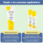 Tubby Todd Face and Body Mineral Sunscreen Kit for Baby, Toddler and Kids - Sunscreen 4 Fl Oz and Sunstick 0.5 Oz Duo Bundle - Fragrance-Free