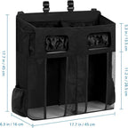 Accmor Changing Table Diaper Organizer, Hanging Diaper Caddy Organizer Stacker for Cribs Changing Table Playard Wall Baby Essentials Storage, Black