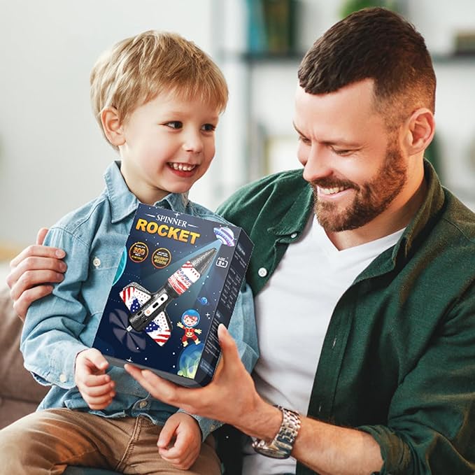 Rocket Launcher for Kids, Self Launching Motorized Air Rocket Toy, Outdoor Toys for Ages 8-12, Model Rockets with Parachute Safely Land, Spaceship Launch up to 200 ft Birthday Gifts for Boys