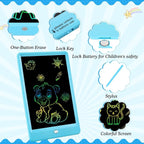 Decute Kids Toys LCD Writing Tablet with Stylus, 8.5 Inch Erasable Toddlers Doodle Board, Reusable Drawing Pad for Kids, Educational Christmas Birthday Gift for 3 4 5 6 7 8 Girls Boys Toddler Blue