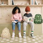 STEAMEDBUN Corduroy Kids Backpack for Girls and Boys 5-8: Boys Backpack for Elementary Kindergarten - 15 inch Cute Backpacks for Kids - Dinosaur