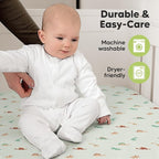 KeaBabies 2-Pack Organic Crib Sheets for Boys, Girls - 52x28 Fitted Crib Mattress Sheet Neutral, Breathable Jersey Cotton Cover for Baby Bed, Toddler Mattress, Soft & Cute Prints (Roarsome)
