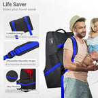 Car Seat Travel Bag - Padded, Comfortable, Durable, Roomy Gate Check Carseat Cover Backpack Fits 3-in-1，Convertible, Booster & Infant Car Seats for Airplane, Airport, Blue