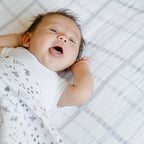 Little Unicorn Premium Crib Sheet | Breathable & Super-Soft Muslin Fabric (Grey Plaid)