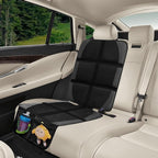 Car Seat Protector for Child Car Seat, 2 Pack Baby Car Seat Covers with Mesh Pockets & Non-Slip Backing 600D Durable Seat Protector Under Baby Car Seat for Car Back Seat (Black, Large)