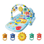 Alive Lovely Baby Gyms Play Mats, Musical Activity Center Baby Piano Gym Mat, Music and Lights Tummy Time Padded Mat for Newborn 0 to 3 6 9 12 Months