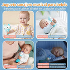 alilo Sonajero Musical para Bebés 0-12 Meses, Juguete con Luz, 66 Sonidos, 15 Canciones, 13 Cuentos, 5 Canciones de Cuna, Ruido Blanco, Reconocimiento de Colores, Regalo Recién Nacido
