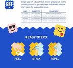 NATPAT Buzz Patch Mosquito Patch Stickers for Kids (3 pack, 180 stickers) - The Original All Natural Citronella Essential Oil Insect Patch, Plant Based Ingredients, Non-Toxic, DEET Free, for Toddlers,