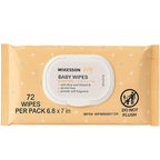 McKesson Baby Wipes, Baby Powder Scent (1 Pack, 72 Wipes) - Aloe & Vitamin E, 99% Water, Flip-Top Lid, Wipes for Sensitive Skin & Diaper Rash, 6.8 in x 7 in, 72 per pack