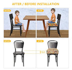 Toddler Booster Seat for Dining Table,4 Inches Washable Double Safer Straps Non-Slip Bottom Booster Seat Dining for Kids, Portable Travel High Density Sponge Detachable Increasing Cushion for Child